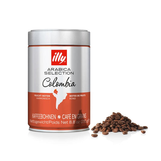 Lata Café Illy en Grano Colombia 250 gr