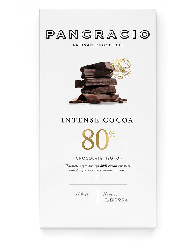 CHOCOLATE NEGRO INTENSE COCOA 80% 100 GR